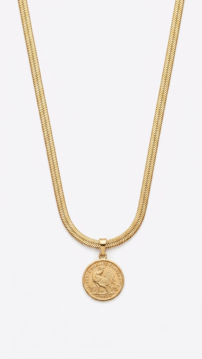 ✨ Collier Pièce Française (10 Francs Coq) ✨